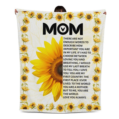 Dear Mom There Are Not Enough Words – Jersey Fleece Blanket