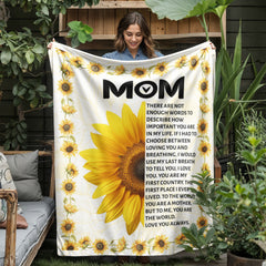 Dear Mom There Are Not Enough Words – Jersey Fleece Blanket